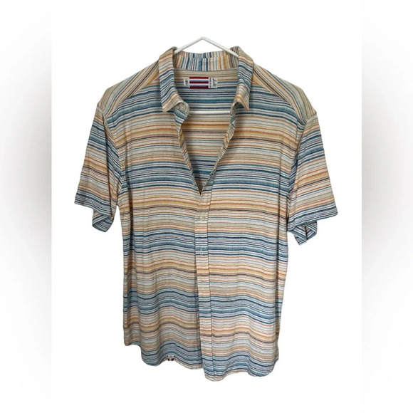 Linen stripe button down skirt XL - Picture 1 of 4